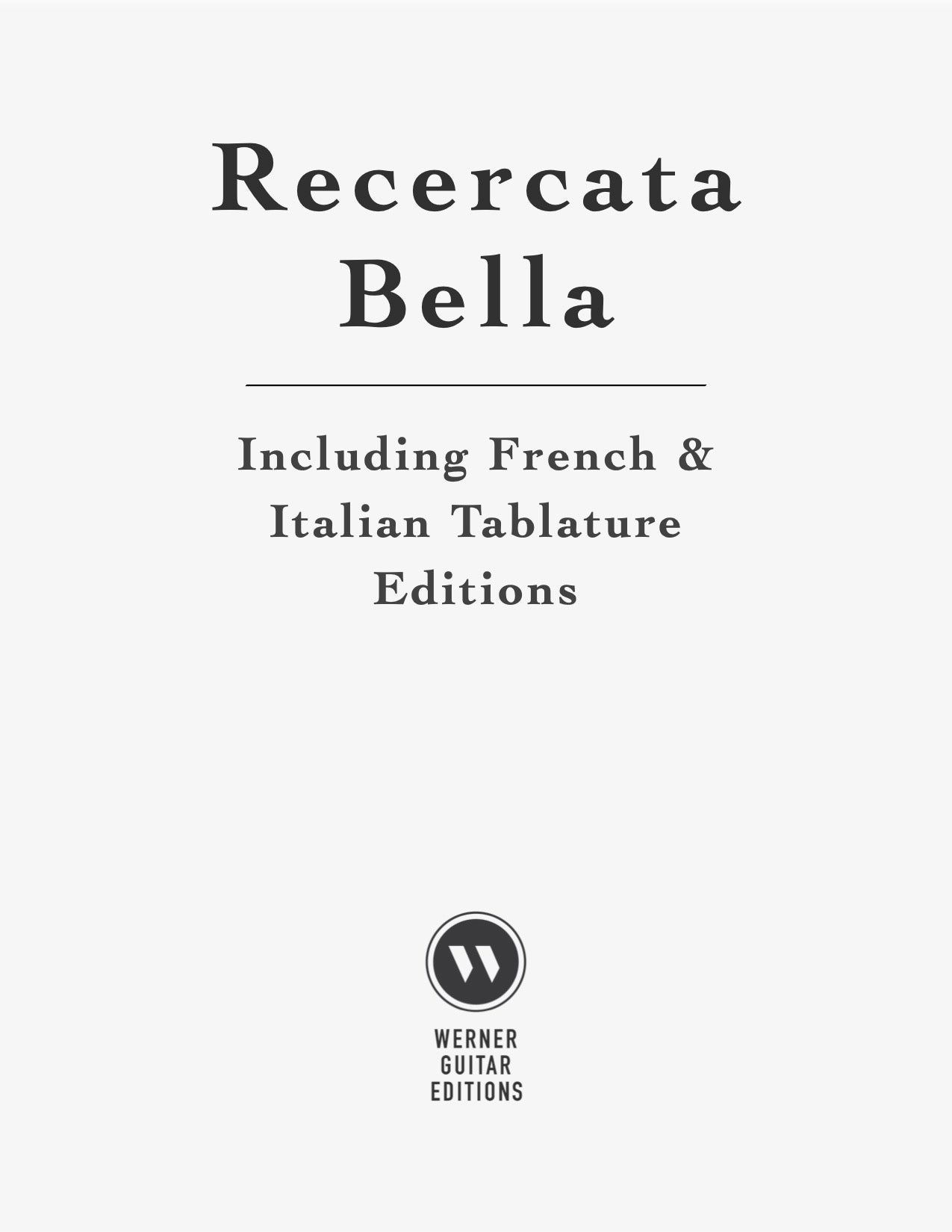 Recercata Bella - PDF Sheet Music