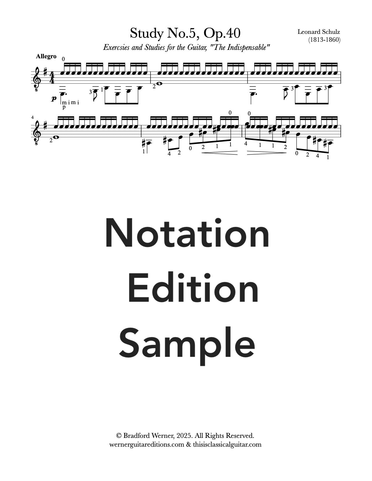 Study No.5, Op.40 by Schulz (Sample)