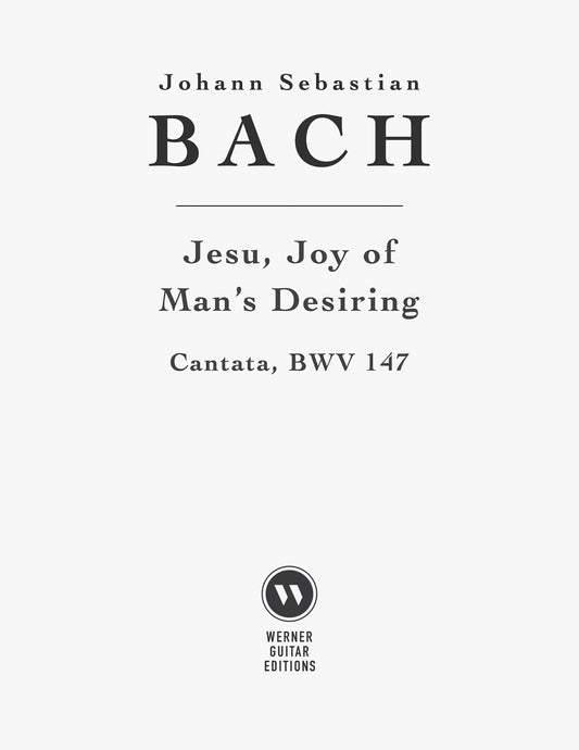 Jesu, Joy of Man’s Desiring by Bach for Guitar