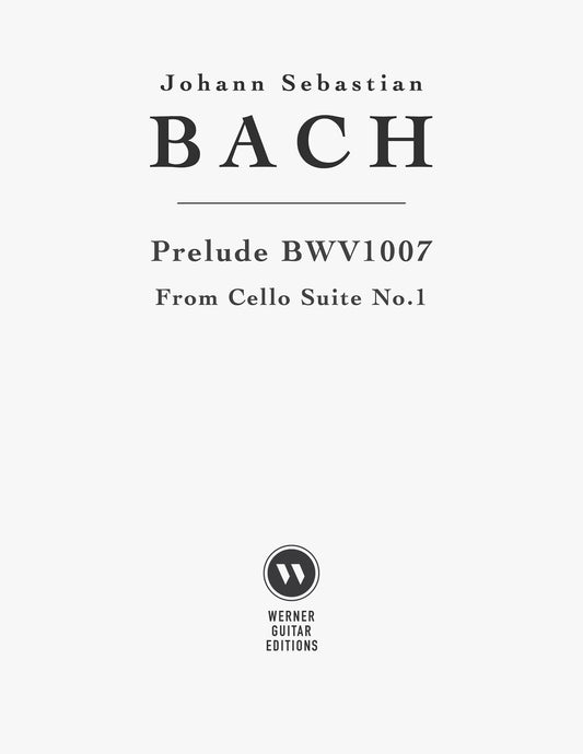 Prelude Cello Suite BWV 1007 for Guitar (PDF)