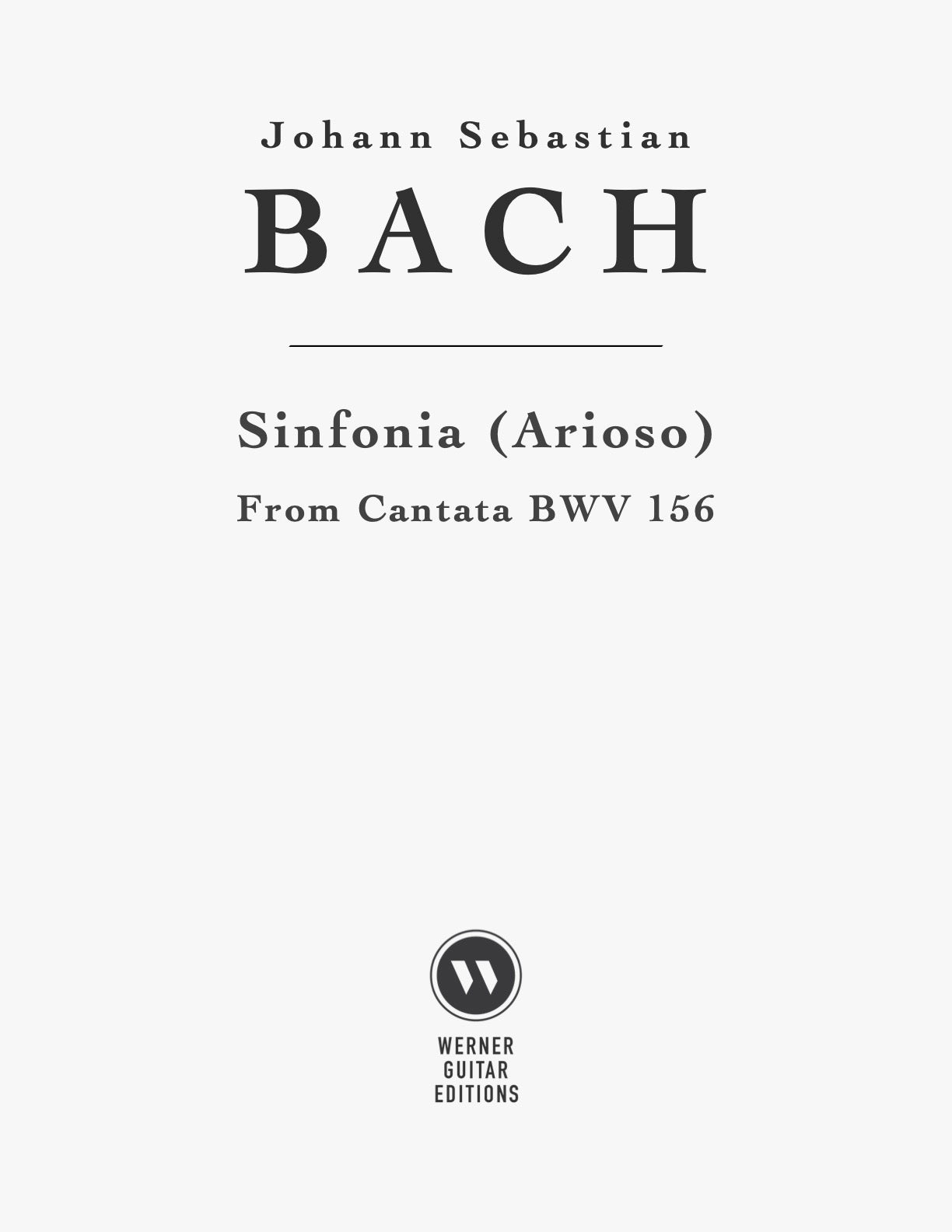 Sinfonia (Arioso) from BWV 156 by Bach