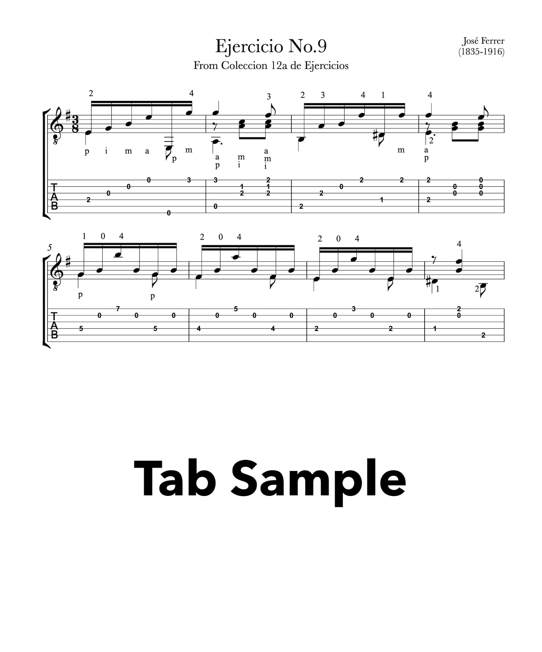 Ejercicio No.9 by José Ferrer (Tab Sample)