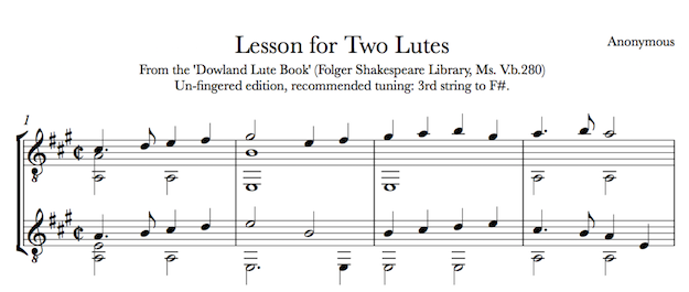 Lesson for Two Lutes - Guitar Duet (PDF)