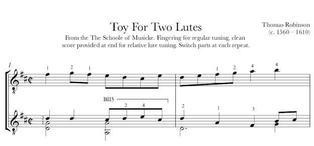 Toy for Two Lutes - Guitar Duet (PDF)