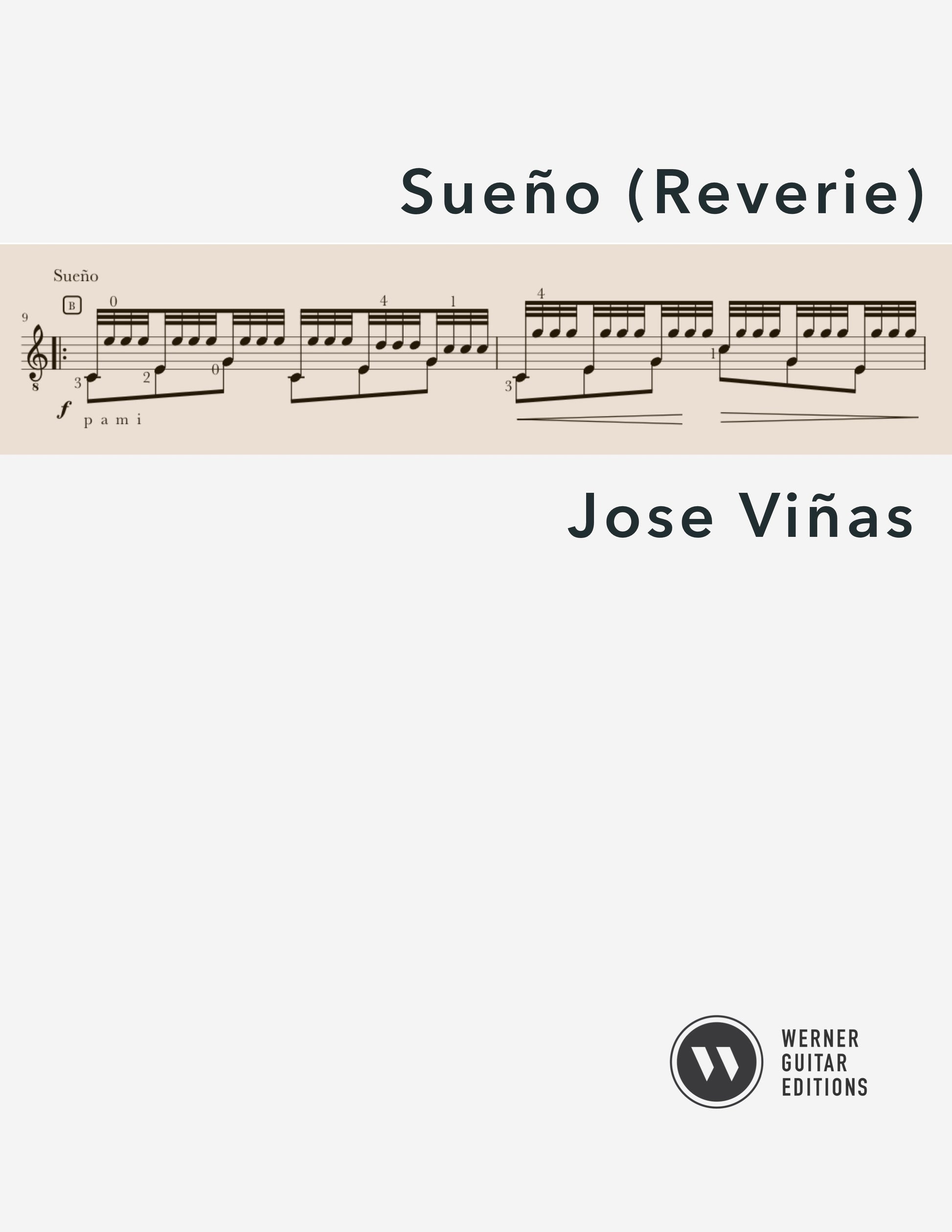 El Sueño (Reverie para Guitarra) for Guitar by José Viñas