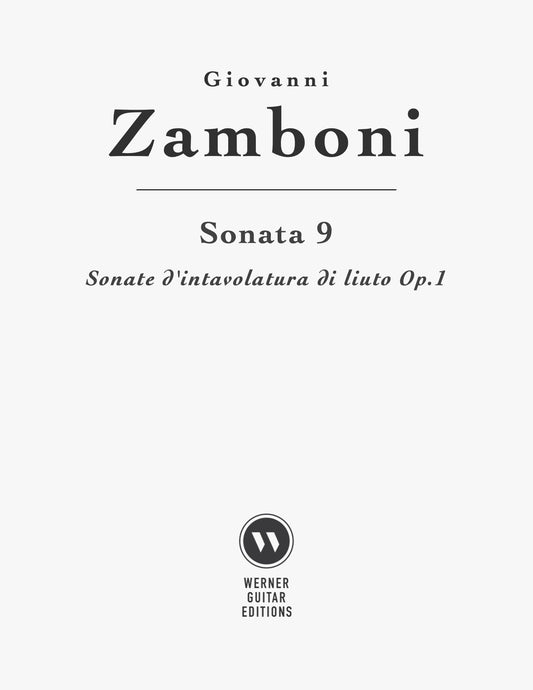 Sonata No.9 by Giovanni Zamboni (PDF Sheet Music for Guitar)