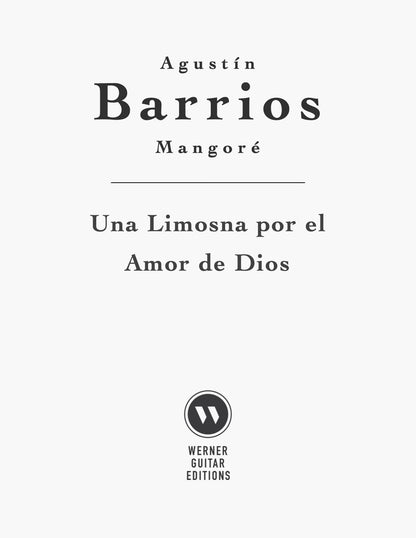 Una Limosna por el Amor de Dios by Barrios (PDF)