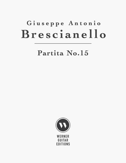 Partita No.15 by Brescianello - Sheet Music for Classical Guitar