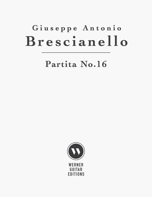 Partita No.16 by Brescianello for PDF Sheet Music for Guitar