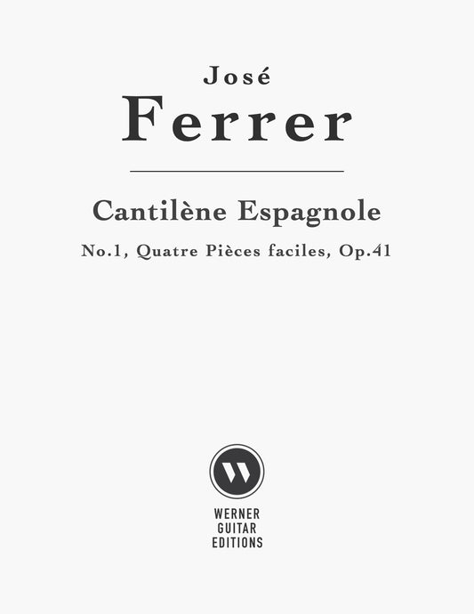 Cantilène Espagnole by Ferrer - PDF Sheet Music for Classical Guitar