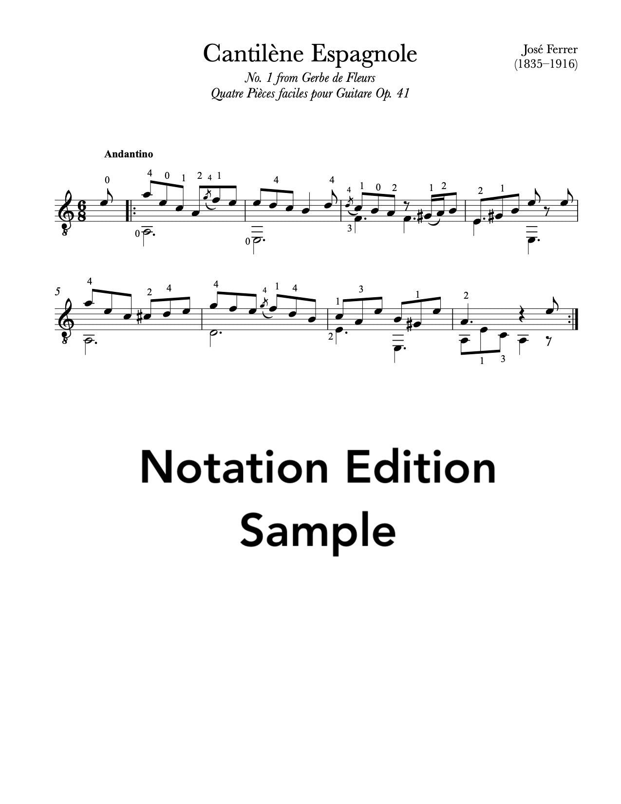 Cantilène Espagnole by Ferrer - Sample