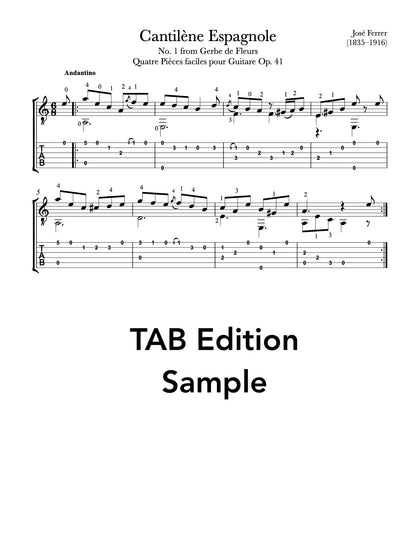 Cantilène Espagnole by Ferrer - Tab Sample