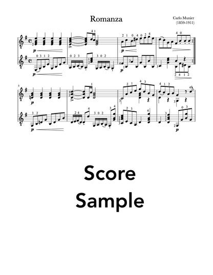 Romanza and Barcarola by Munier (Score Sample)