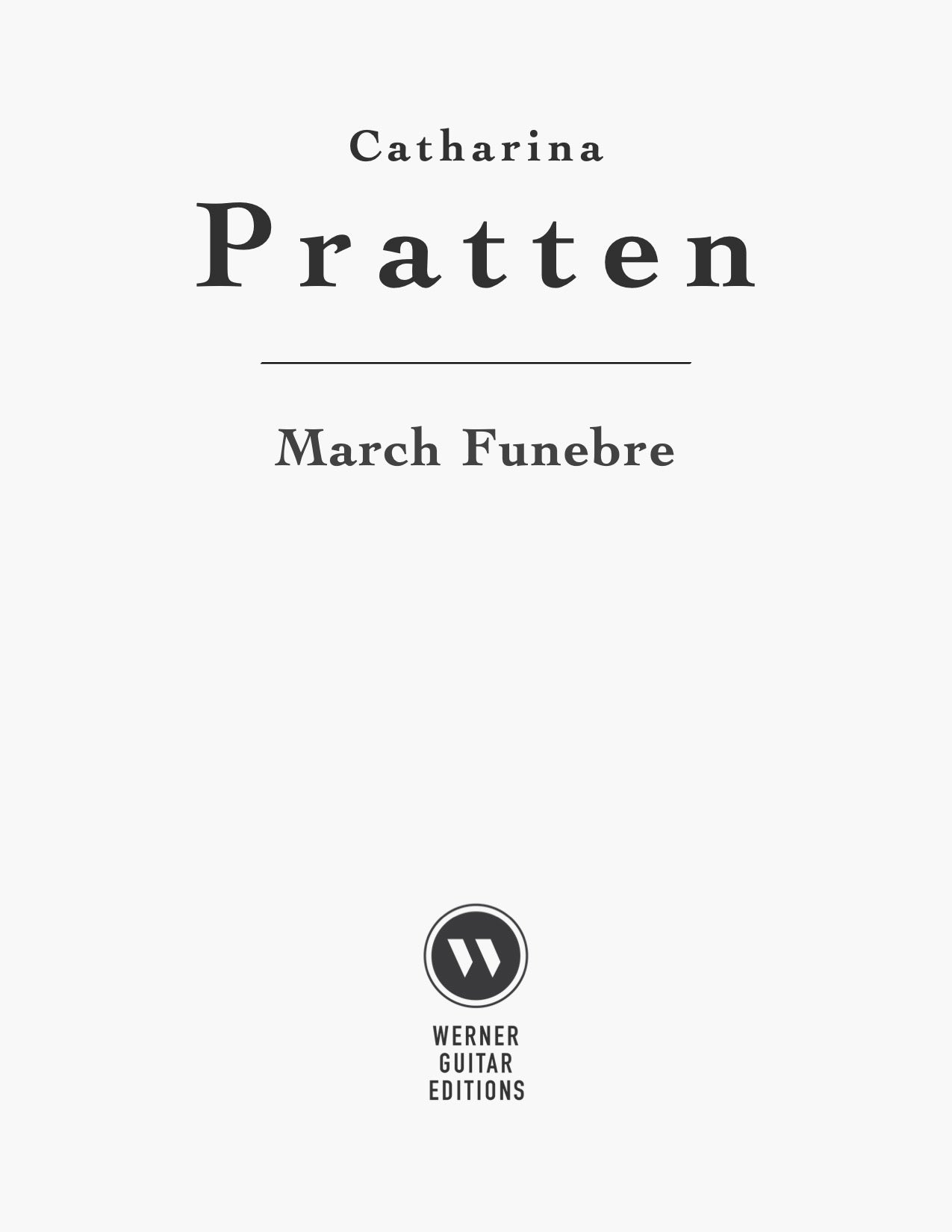 March Funebre by Catharina Josepha Pratten (PDF Sheet Music for Classical Guitar)