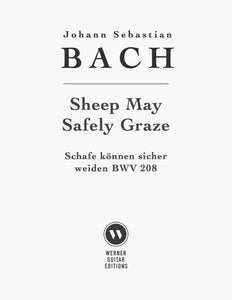 Sheep May Safely Graze by Bach (PDF Sheet Music for Classical Guitar)