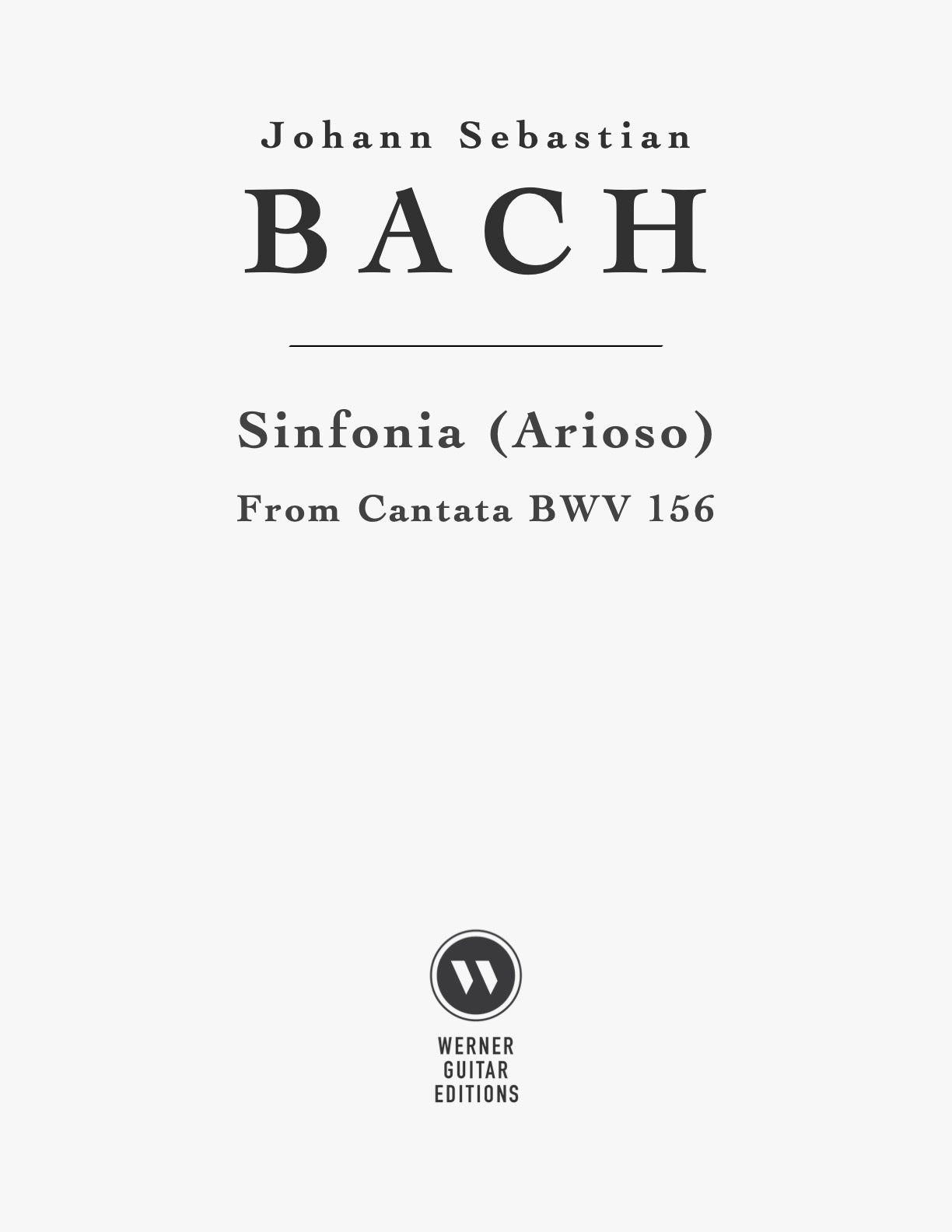 Sinfonia (Arioso) from BWV 156 by Bach 