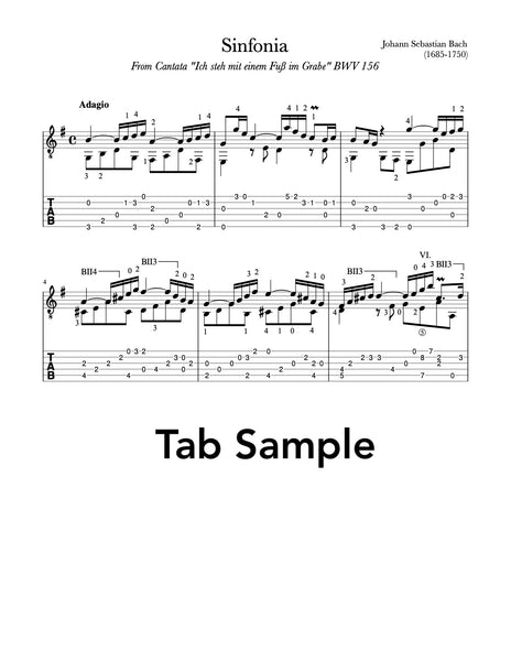 Sinfonia (Arioso) from BWV 156 by Bach (Tab Sample))