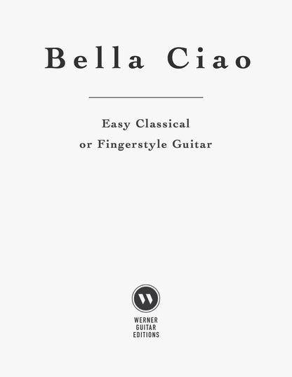 Easy Bella Ciao for Guitar (PDF)