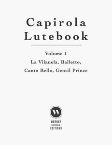Capirola Lutebook for Guitar - Cover