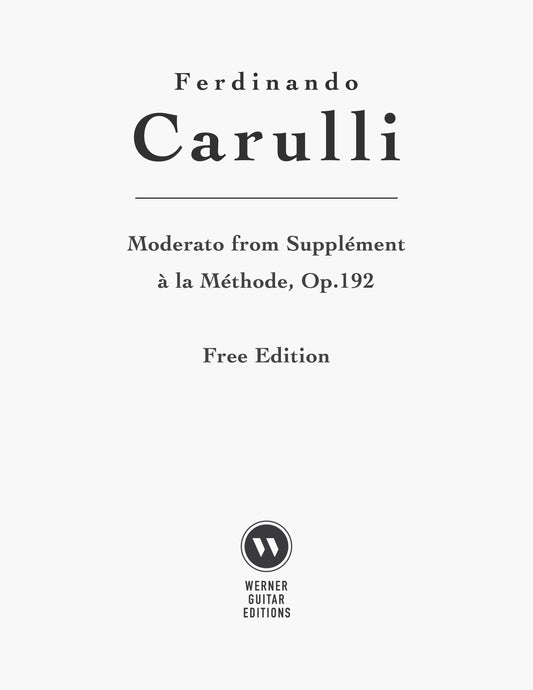 Moderato, Op.192 by Carulli (PDF)