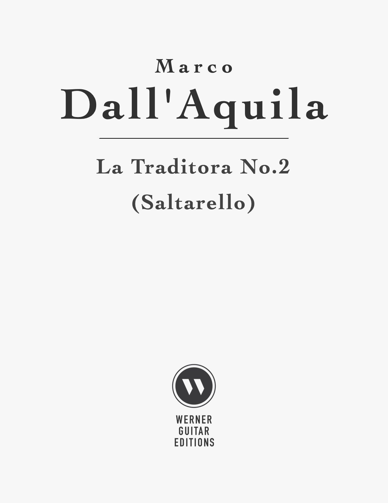 La Traditora, Saltarello by Marco Dall'Aquila (PDF Sheet Music)