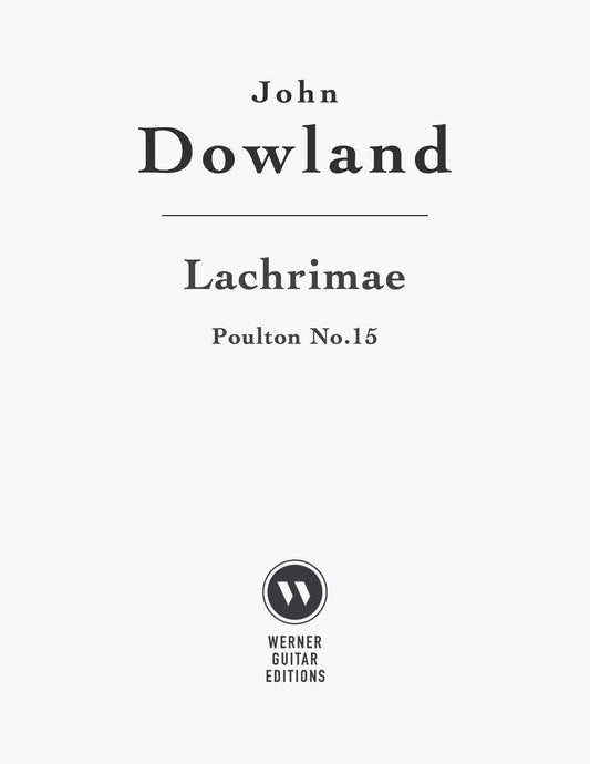 Lachrimae (Poulton No.15) by John Dowland (PDF Sheet Music)