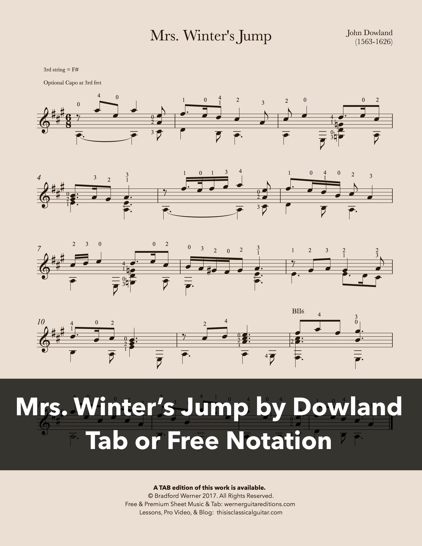 Mrs Winter’s Jump by Dowland (Free PDF)