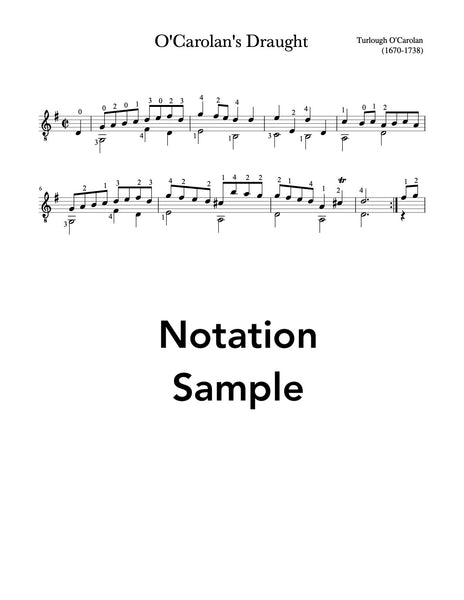 Easy Celtic Guitar Volume 2 - Notation Sample