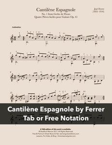 Cantilène Espagnole by Ferrer - Free PDF