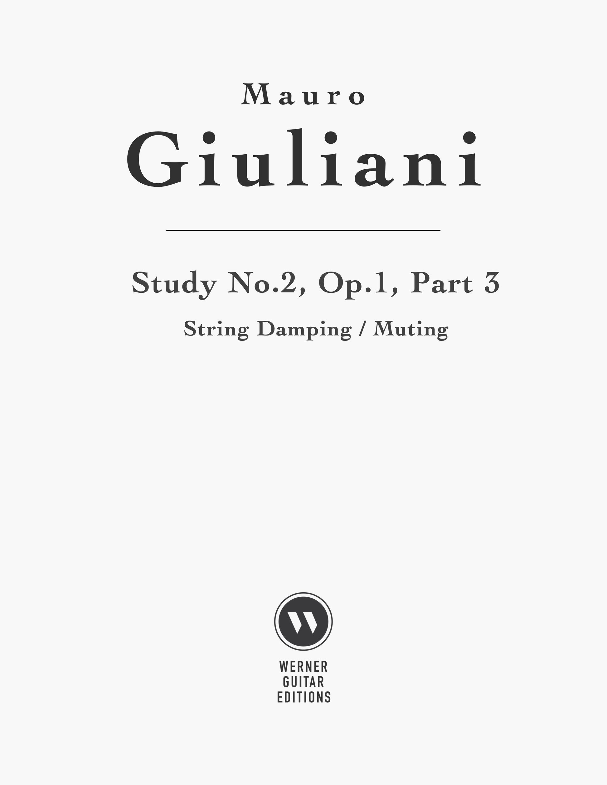 Study or Etude No.2, Op.1, Part 3 by Giuliani (PDF)