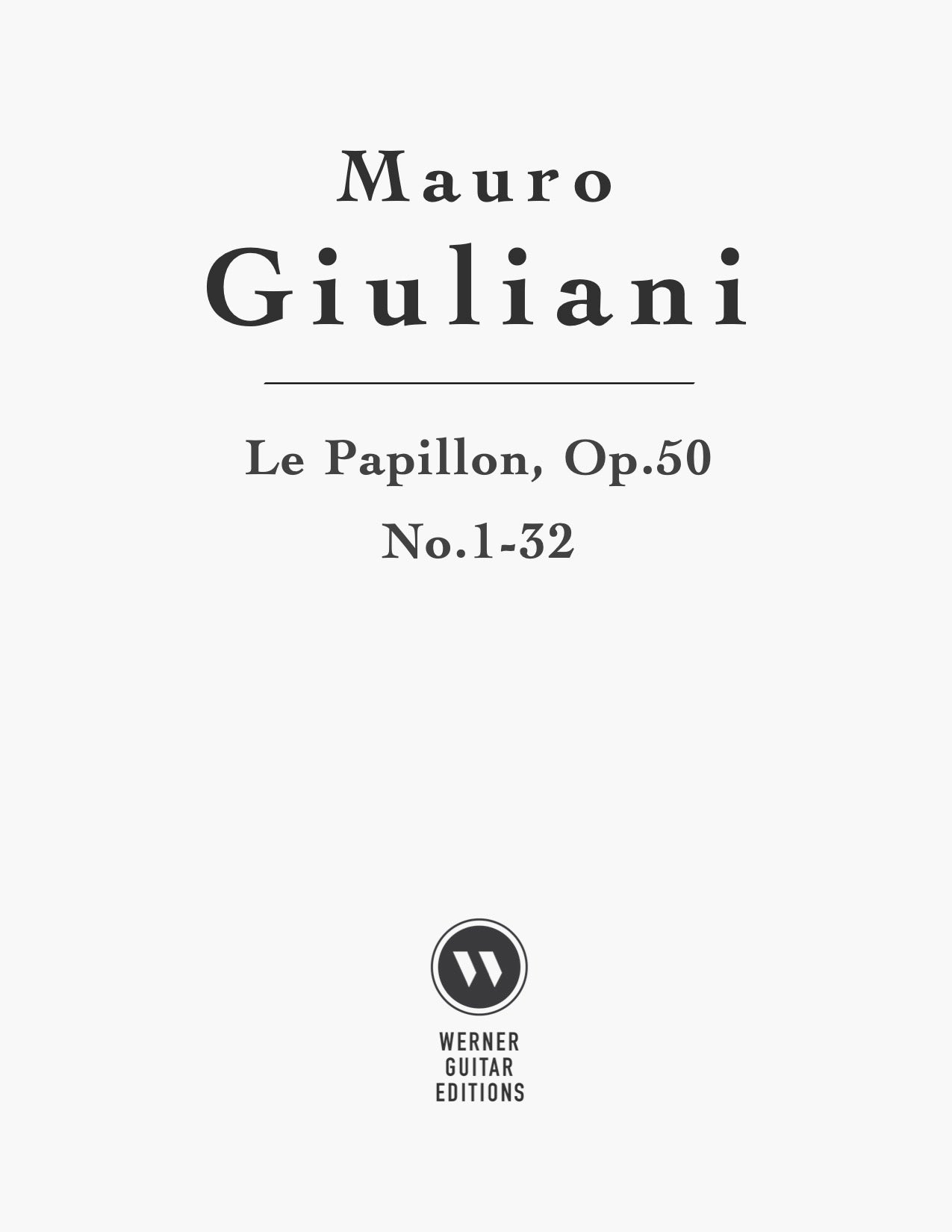 Le Papillon, Op. 50 by Mauro Giuliani 