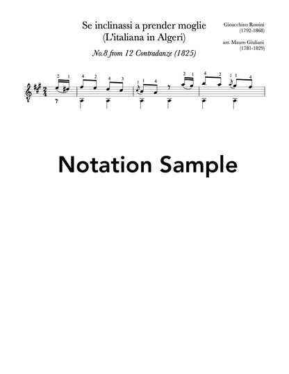Rossini - Giuliani: Sample Notation