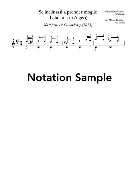 Rossini - Giuliani: Sample Notation