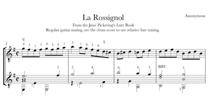 La Rossignol (Anonymous) - Guitar Duet (PDF)