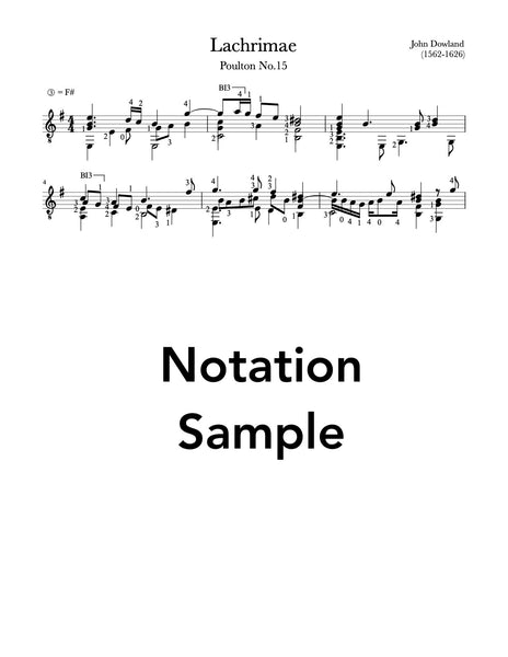 Lachrimae (Poulton No.15) by John Dowland (Sheet Music Sample)