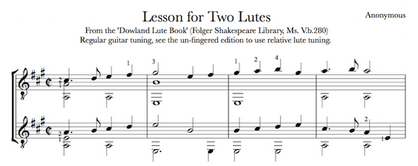 Lesson for Two Lutes - Guitar Duet (PDF)