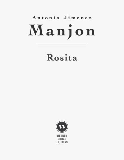 Rosita by Antonio Manjon on Guitar (PDF Sheet Music or Tab)