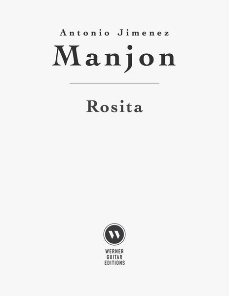 Rosita by Antonio Manjon on Guitar (PDF Sheet Music or Tab)