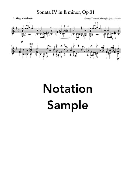 Sonata 4 in E minor, Op.31 by Wenzel Thomas Matiegka - Sample