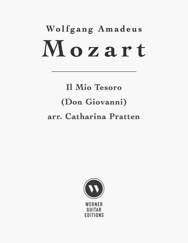 Il Mio Tesoro by Mozart, arr. Pratten for Guitar(PDF)