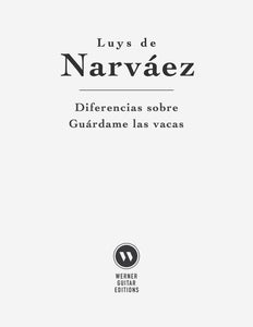 Guardame las vacas by Narváez (PDF Sheet Music)