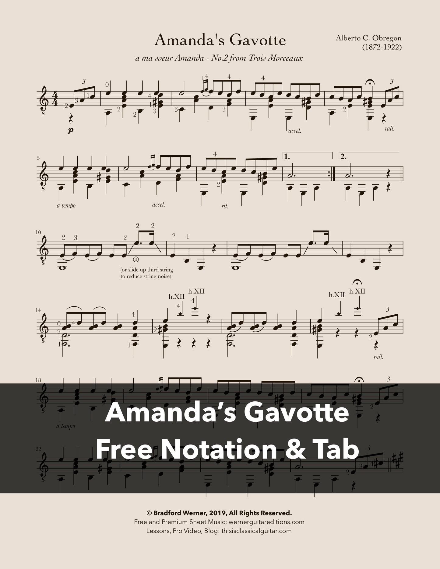 Amanda's Gavotte by Obregon (PDF)