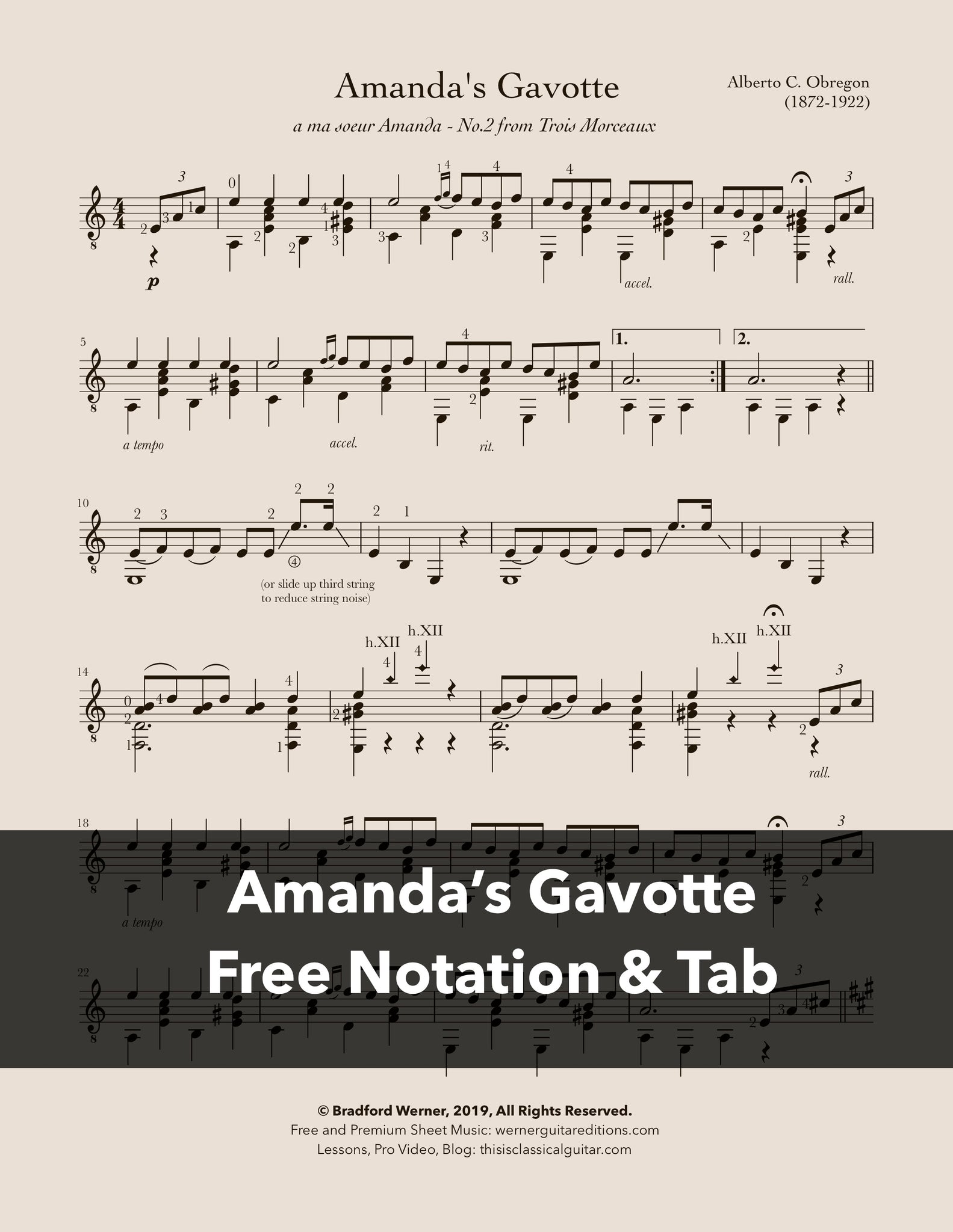 Amanda's Gavotte by Obregon (PDF)