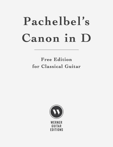 Canon in D by Pachelbel for Guitar (Free PDF)