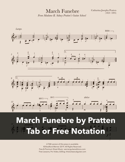 March Funebre by Catharina Josepha Pratten (Madame Pratten)