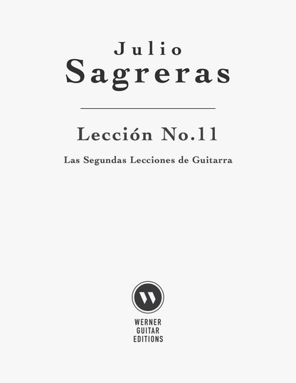 Lección No.11, Book 2 by Sagreras (PDF Sheet Music)