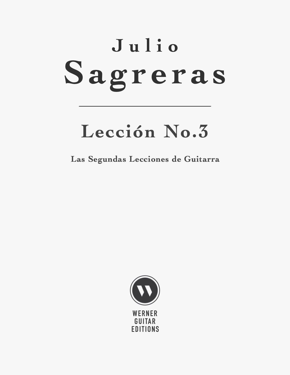 Lección No.3, Book 2 by Sagreras (PDF Sheet Music and Tab)