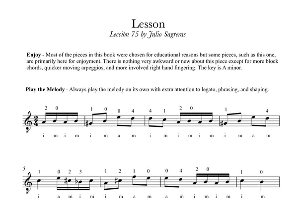 Classical Guitar Repertoire Lessons Grade 1 - Melody