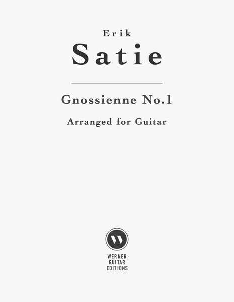 Gnossienne No.1 by Satie for Guitar (PDF)