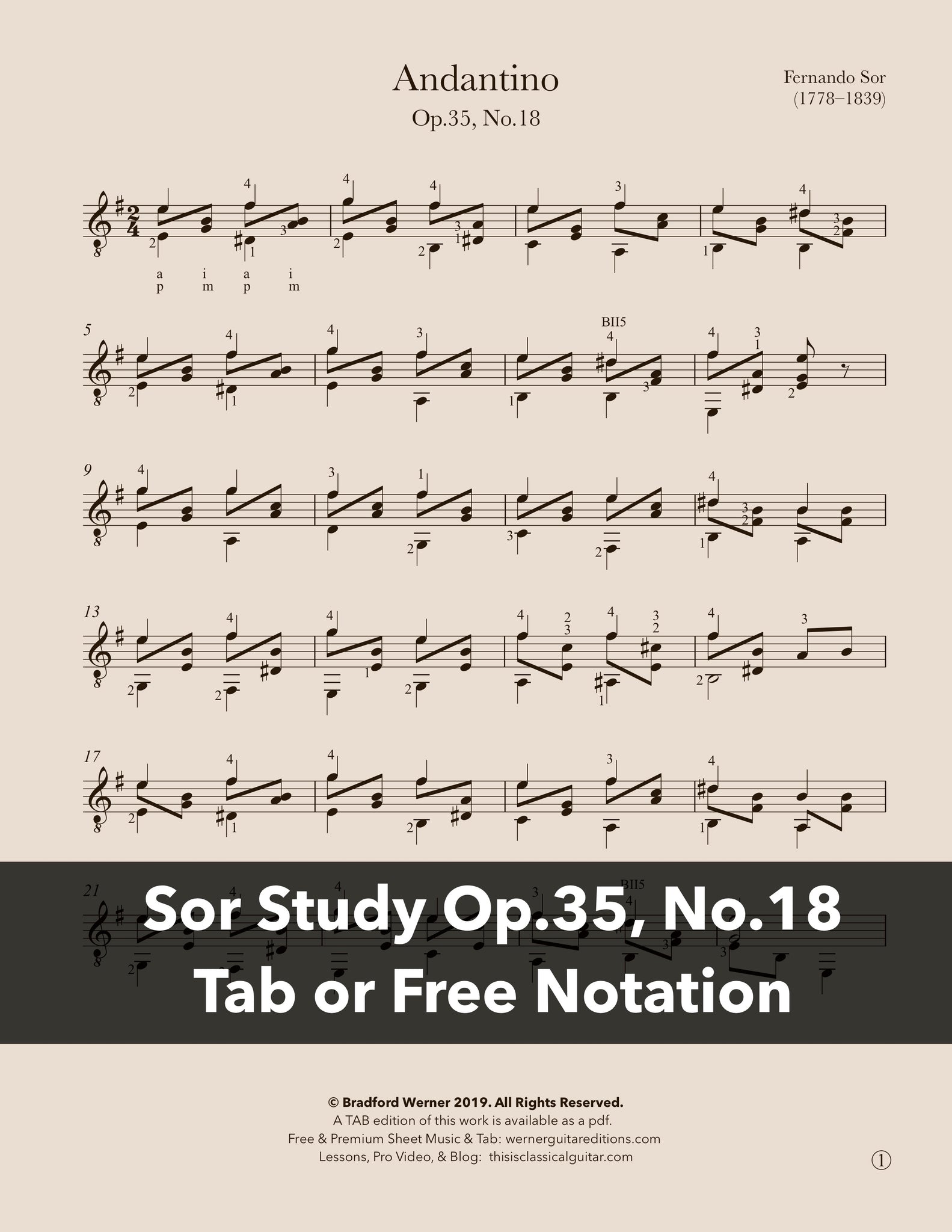 Sor Study Op.35, No.18 (PDF)